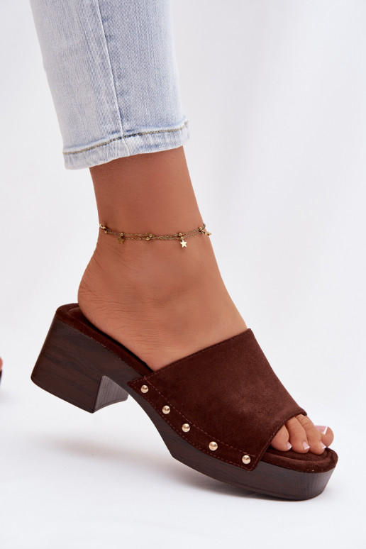 zapatillas de mujer reloj Ze color doradomi Studs CzekoladoAe Davessa