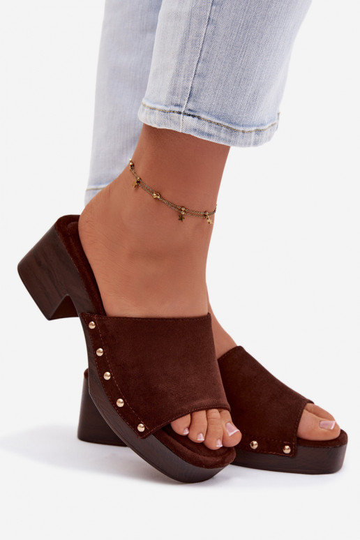 zapatillas de mujer reloj Ze color doradomi Studs CzekoladoAe Davessa