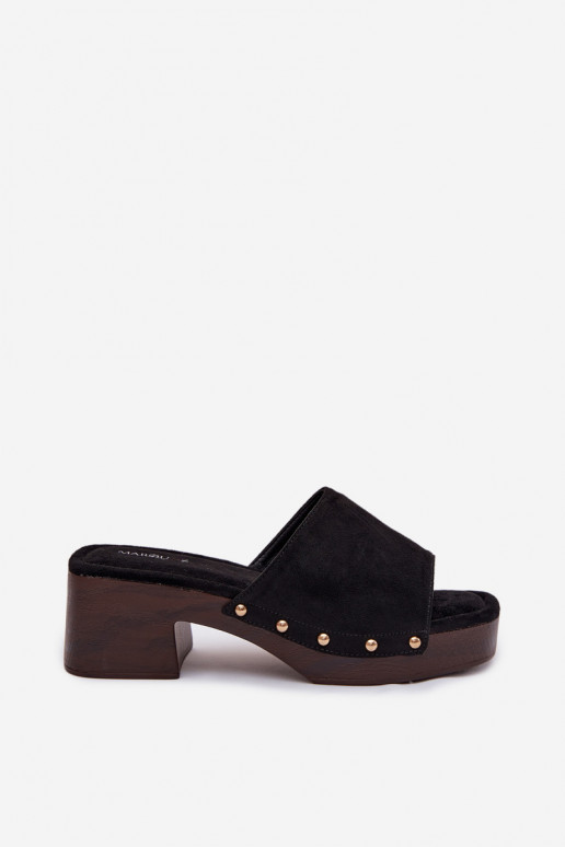 zapatillas de mujer reloj Ze color doradomi Studs de color negro Davessa