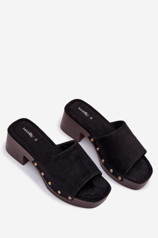 zapatillas de mujer reloj Ze color doradomi Studs de color negro Davessa