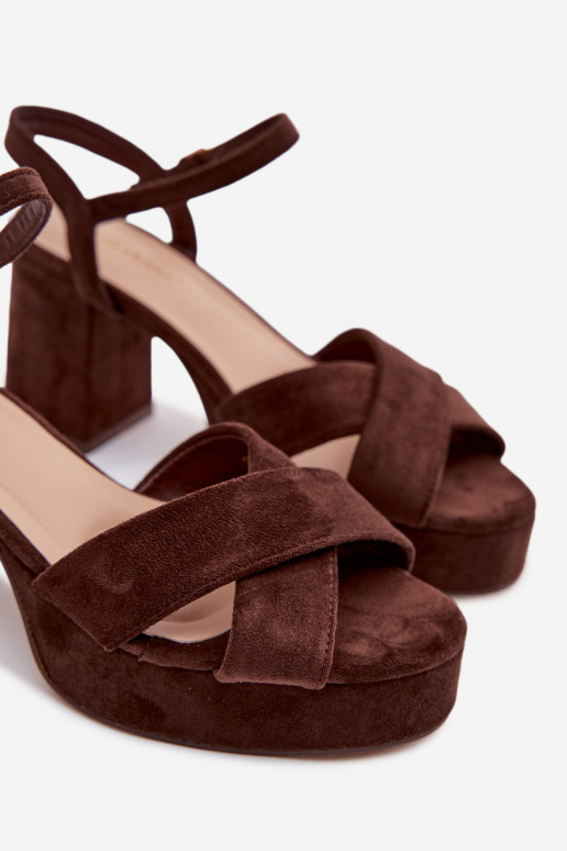 Sandalias de tacón alto para mujer. CzekoladoAe Janelia