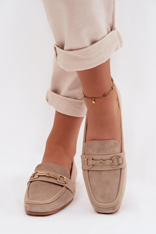 Mocasines mocasines de mujer con adornos beige Palerina