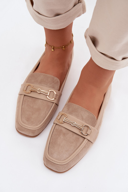 Mocasines mocasines de mujer con adornos beige Palerina