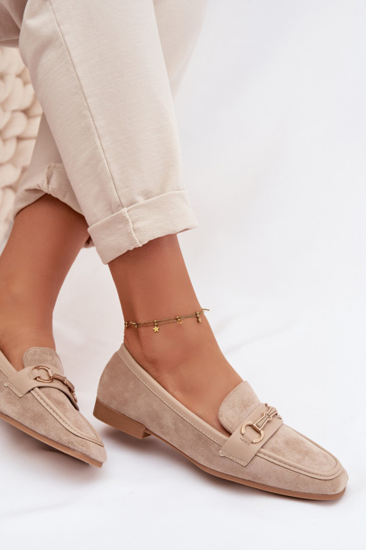 Mocasines mocasines de mujer con adornos beige Palerina