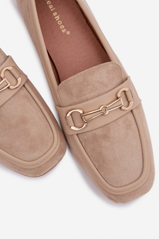 Mocasines mocasines de mujer con adornos beige Palerina