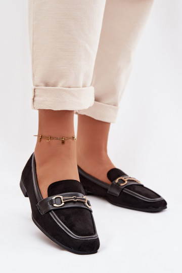 Mocasines de mujer con ornamentos de color negro Palerina 2