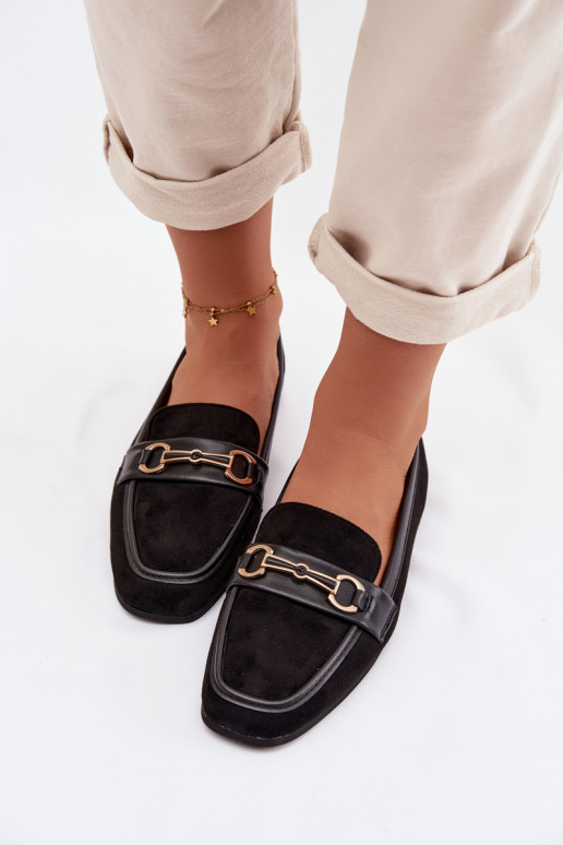 Mocasines mocasines de mujer con adornos de color negro Palerina