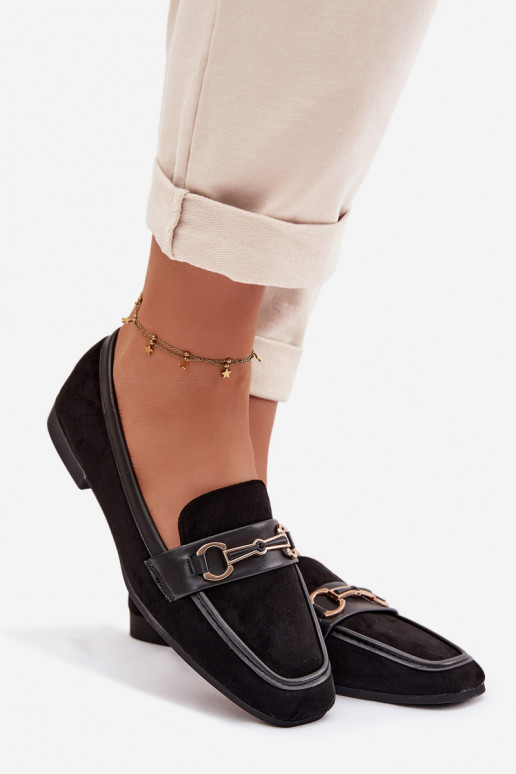 Mocasines mocasines de mujer con adornos de color negro Palerina