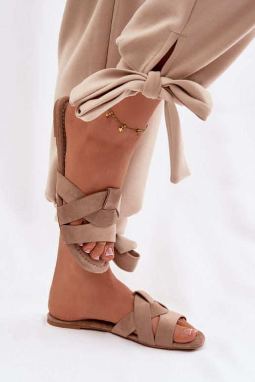 isósceles zapatillas de mujer con rayas beige Pavelle