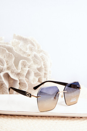 Gafas de sol FemeninoFiltrem UV Negro y-color dorado