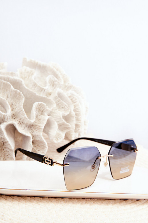 Gafas de sol FemeninoFiltrem UV Negro y-color dorado