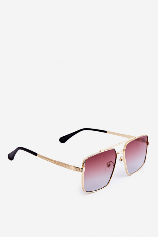 Gafas de sol Femenino UV400 oro-color marrón