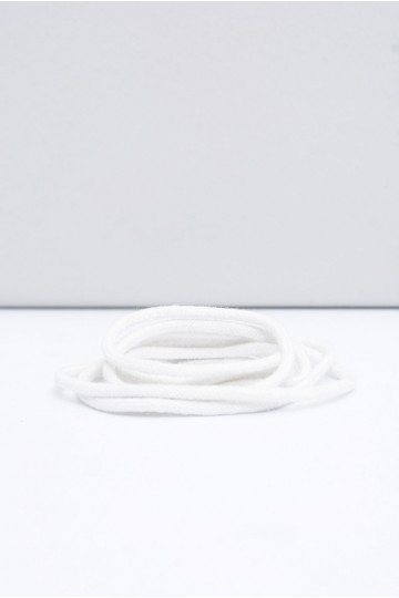 Corbby el color blanco Cordones redondos