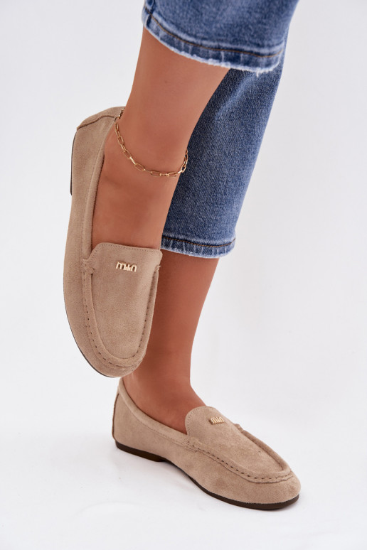 mocasines de mujerPequeñom color doradom Detalem beige Sarivelle