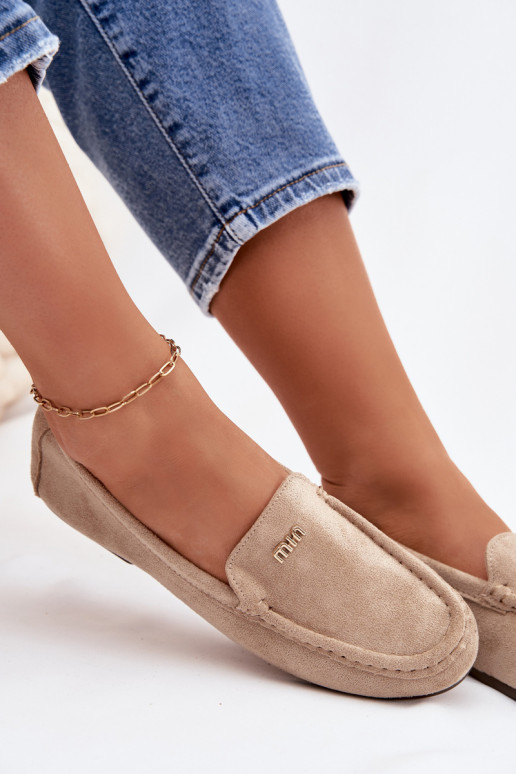 mocasines de mujerPequeñom color doradom Detalem beige Sarivelle