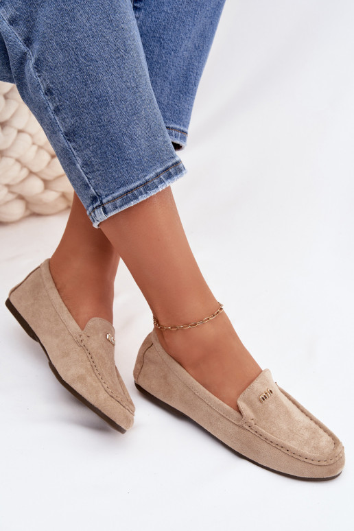 mocasines de mujerPequeñom color doradom Detalem beige Sarivelle