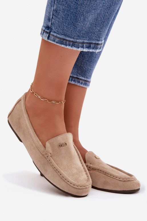 mocasines de mujerPequeñom color doradom Detalem beige Sarivelle