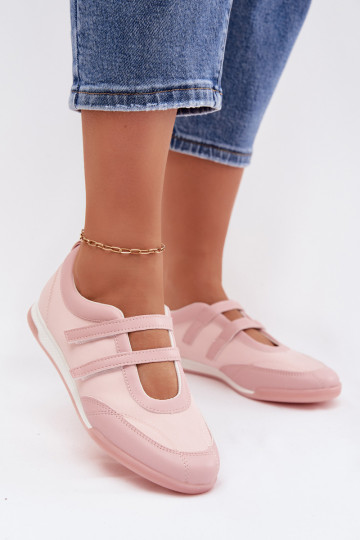 Bailarinas de mujer estilo deportivo con tiras color rosa Farvessa 2