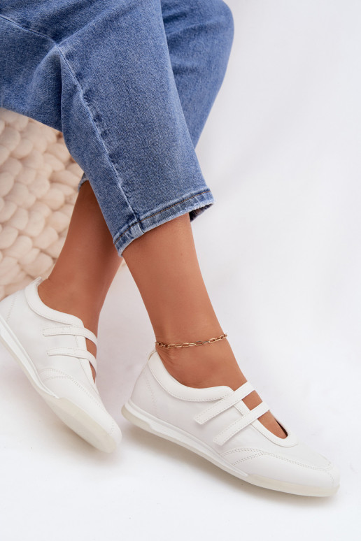 Estilo deportivo bailarinas Femenino con rayas el color blanco Farvessa