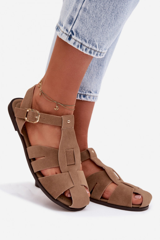 Sandalias de mujer Rzymianki isósceles de color caqui Belanessa