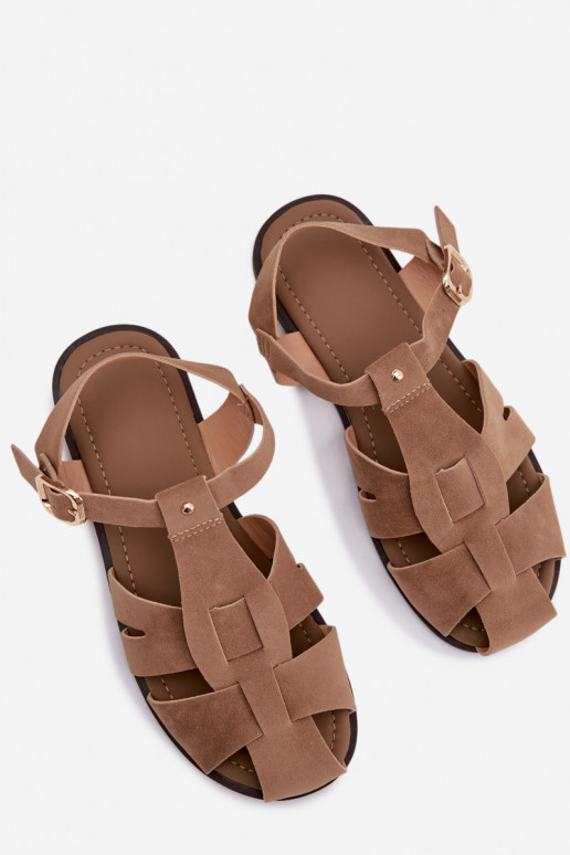 Sandalias de mujer Rzymianki isósceles de color caqui Belanessa