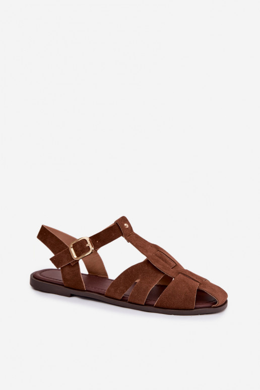 Sandalias de mujer Rzymianki isósceles color marrón Belanessa