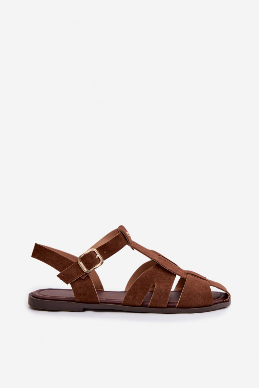 Sandalias de mujer Rzymianki isósceles color marrón Belanessa
