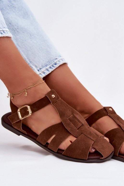 Sandalias de mujer Rzymianki isósceles color marrón Belanessa