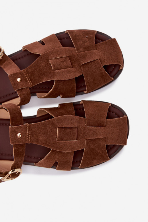 Sandalias de mujer Rzymianki isósceles color marrón Belanessa