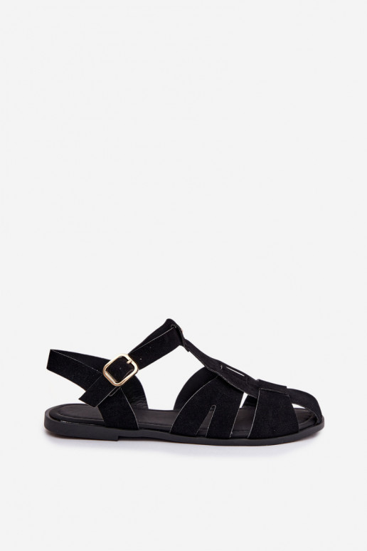 Sandalias de mujer Rzymianki isósceles de color negro Belanessa