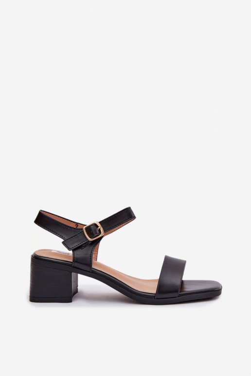 Sandalias de mujer Eko Piel reloj de color negro Sabela