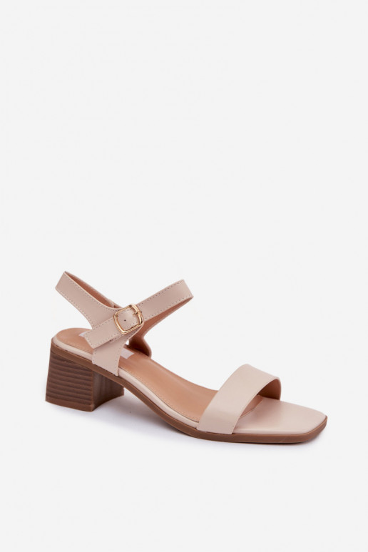 Sandalias de mujer Eko Piel reloj beige Sabela