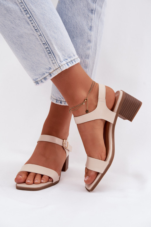 Sandalias de mujer Eko Piel reloj beige Sabela