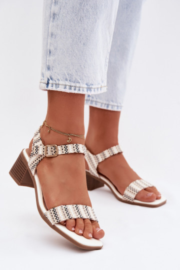 Sandalias de plataforma para mujer de color blanco Sabela 2