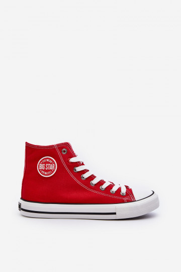 Femenino modelo clásico zapatos de ocio con suela Big Star T274024 color rojo