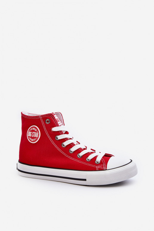 Femenino modelo clásico zapatos de ocio con suela Big Star T274024 color rojo