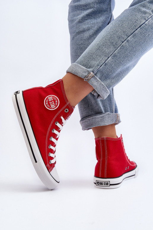 Femenino modelo clásico zapatos de ocio con suela Big Star T274024 color rojo