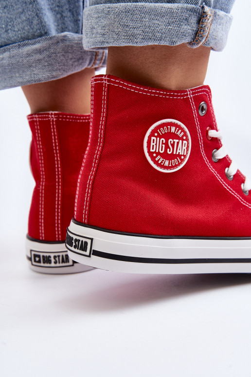 Femenino modelo clásico zapatos de ocio con suela Big Star T274024 color rojo