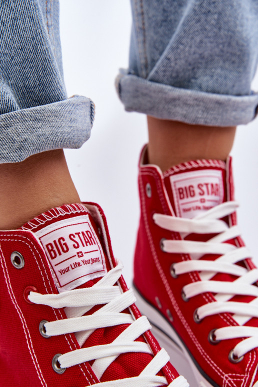 Femenino modelo clásico zapatos de ocio con suela Big Star T274024 color rojo