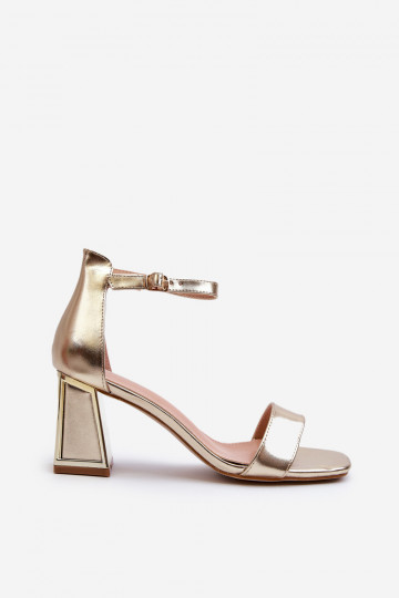 sandalias con tacones color dorado Pholia 2