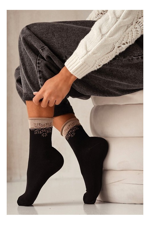 Medias Femenino Activadovidad Półfrotte UNIQUE Sin presión GAiazdka de color negro