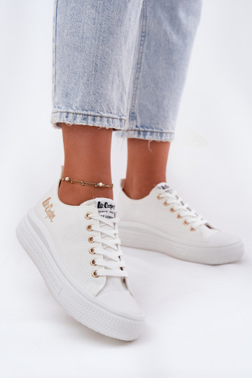 Zapatos de ocio con una plataforma Lee Cooper LCEN-24-44-2462L el color blanco 2