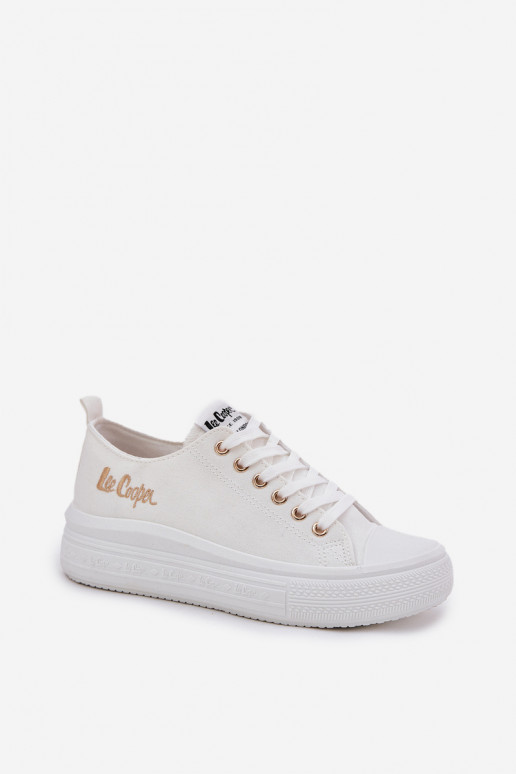 Zapatos de ocio con una plataforma Lee Cooper LCEN-24-44-2462L el color blanco