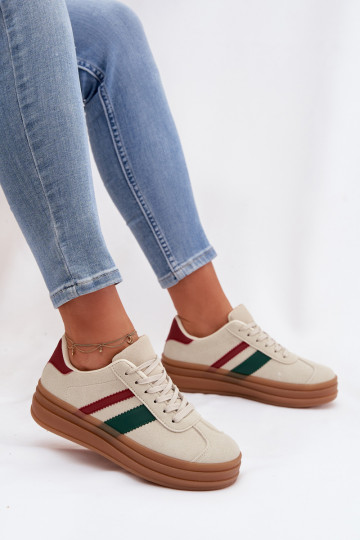 Zapatillas de mujer de estilo deportivo con plataforma color arena Janivelle