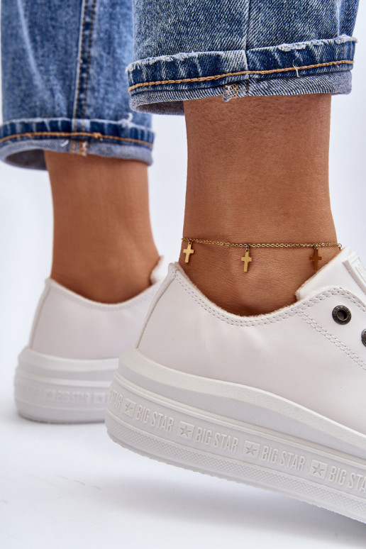 Bajo Zapatos de ocio calentamiento el color blanco Big Star MM274029