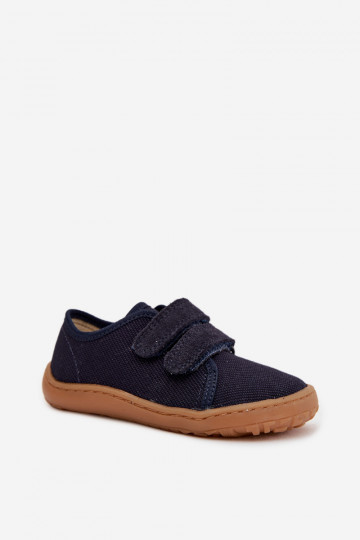 Zapatillas de andar descalzo para niños Froddo Canvas G1700440-2 color azul oscuro