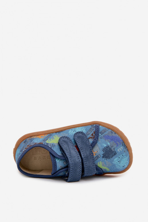 Zapatillas Infantil Barefoot dinosaurios Froddo Canvas G1700440-15 color azul