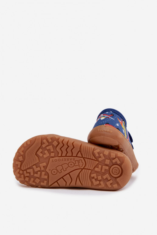 Zapatillas Infantil Barefoot Statki Kosmiczne Froddo Canvas G1700440-5 color azul
