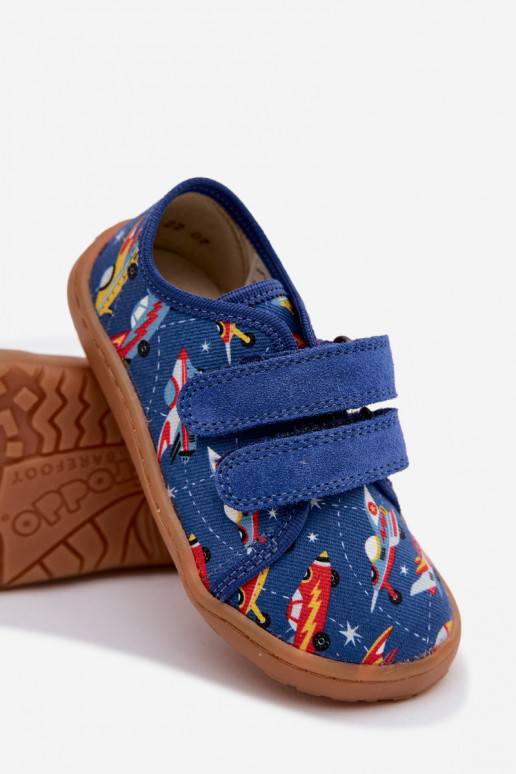 Zapatillas Infantil Barefoot Statki Kosmiczne Froddo Canvas G1700440-5 color azul