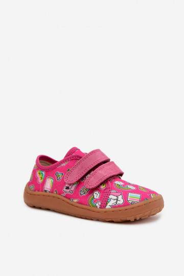 Zapatillas infantiles Barefoot Froddo Canvas G1700440-10 color rosa